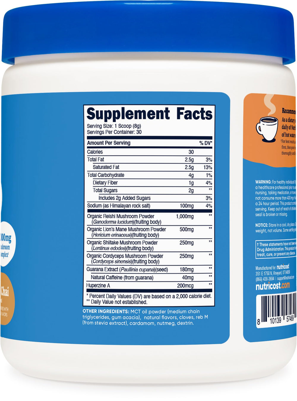 Nutricost Nutrizen 30-serving container indicating a month-long supply.