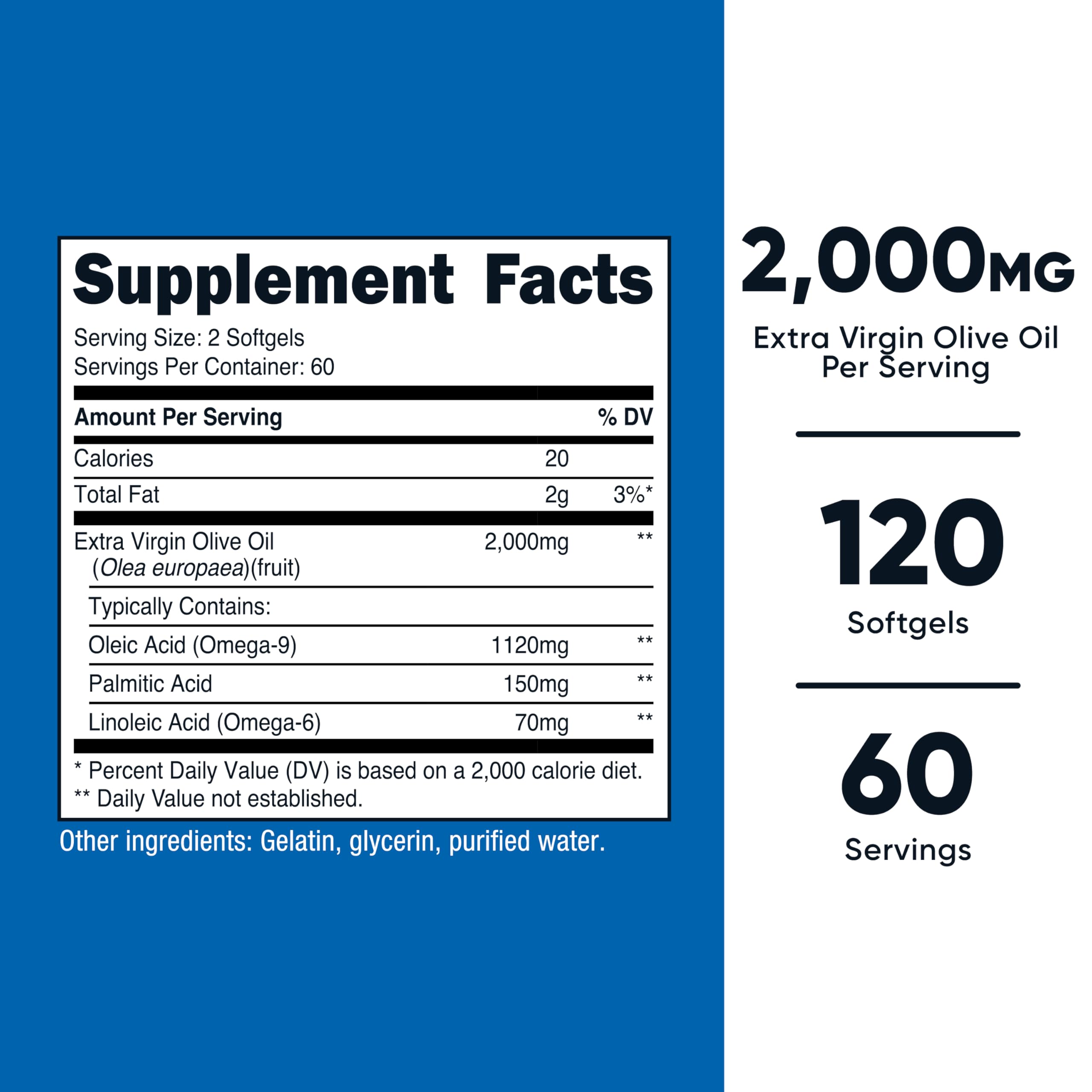 Nutricost olive oil softgel close-up highlighting omega fatty acids