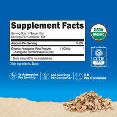 Nutricost astragalus powder scoop for convenient measured servings in smoothies