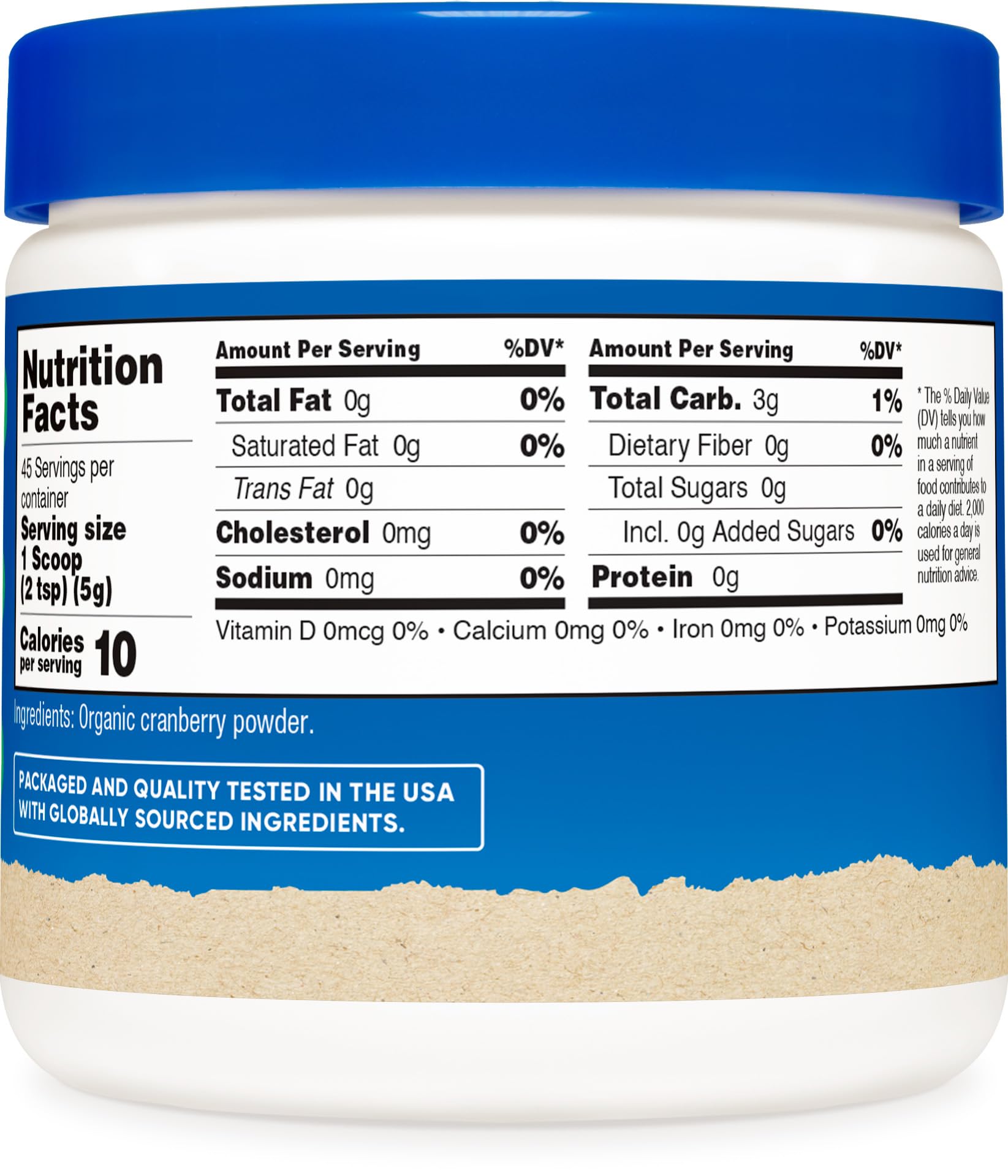 Nutricost Organic Cranberry Powder container in a pantry for daily use