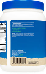 Nutricost Organic Egg White Protein label highlights GMP and NSF standards.