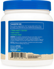 Nutricost Organic Inulin Powder in smoothie scene, showcasing versatile mixing.