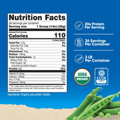 Nutricost pea protein powder 20g scoop for convenient daily servings.