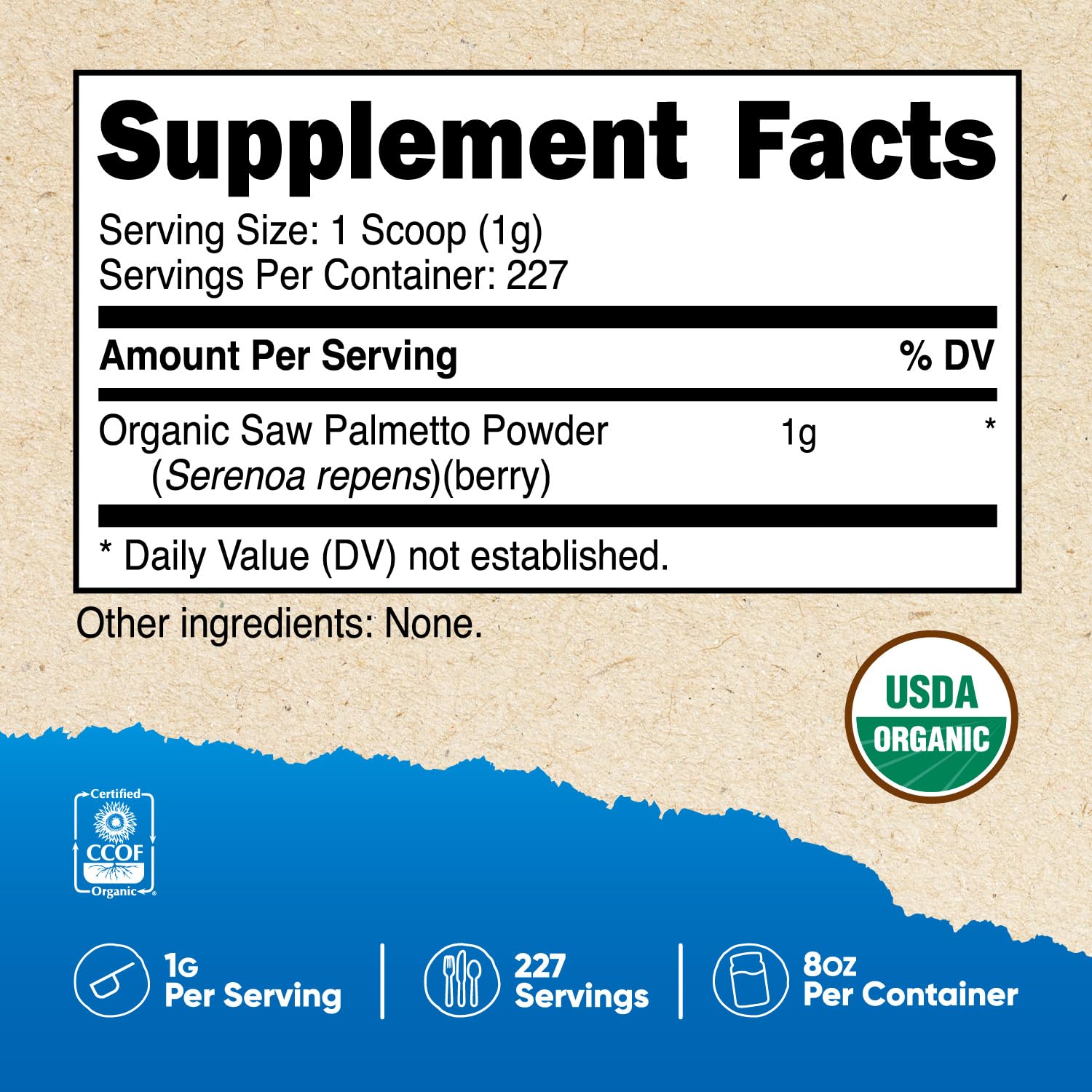 Nutricost Saw Palmetto powder serving scoop included for precise portions.