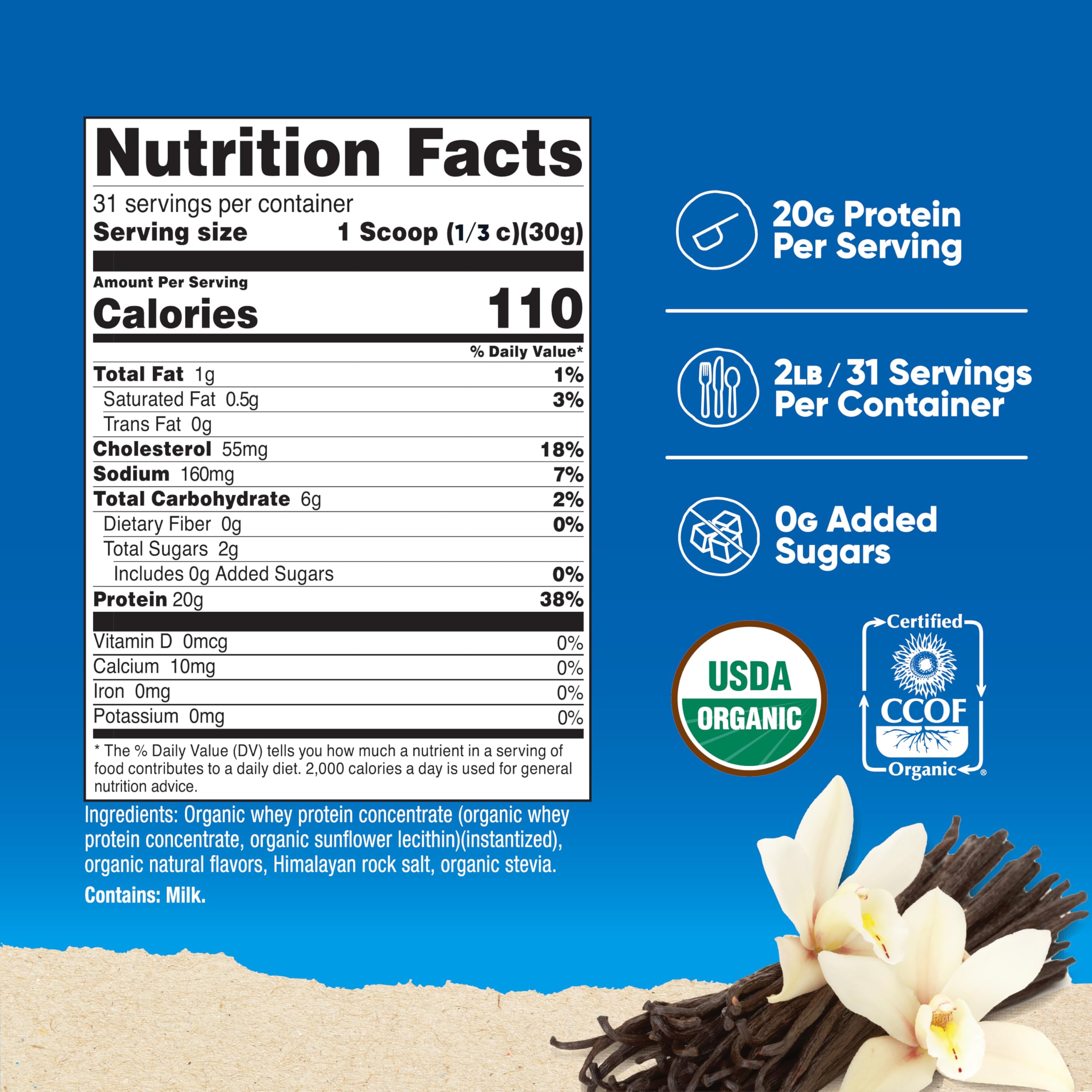 Nutricost whey protein concentrate French Vanilla shake highlighting creamy flavor