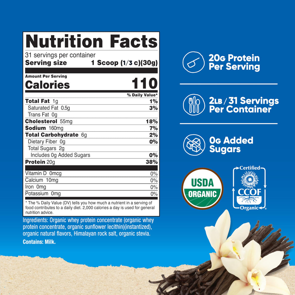 Nutricost whey protein concentrate French Vanilla shake highlighting creamy flavor