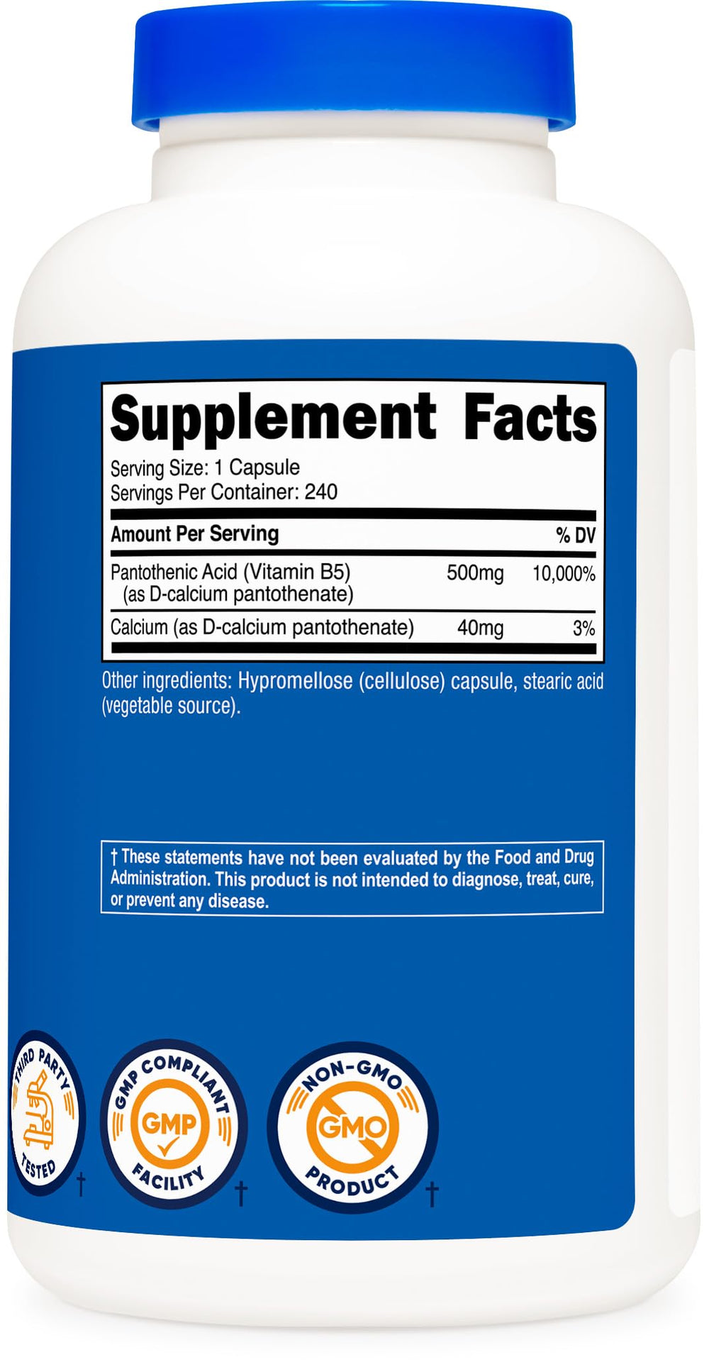 Nutricost Pantothenic Acid lifestyle image showing daily supplement routine