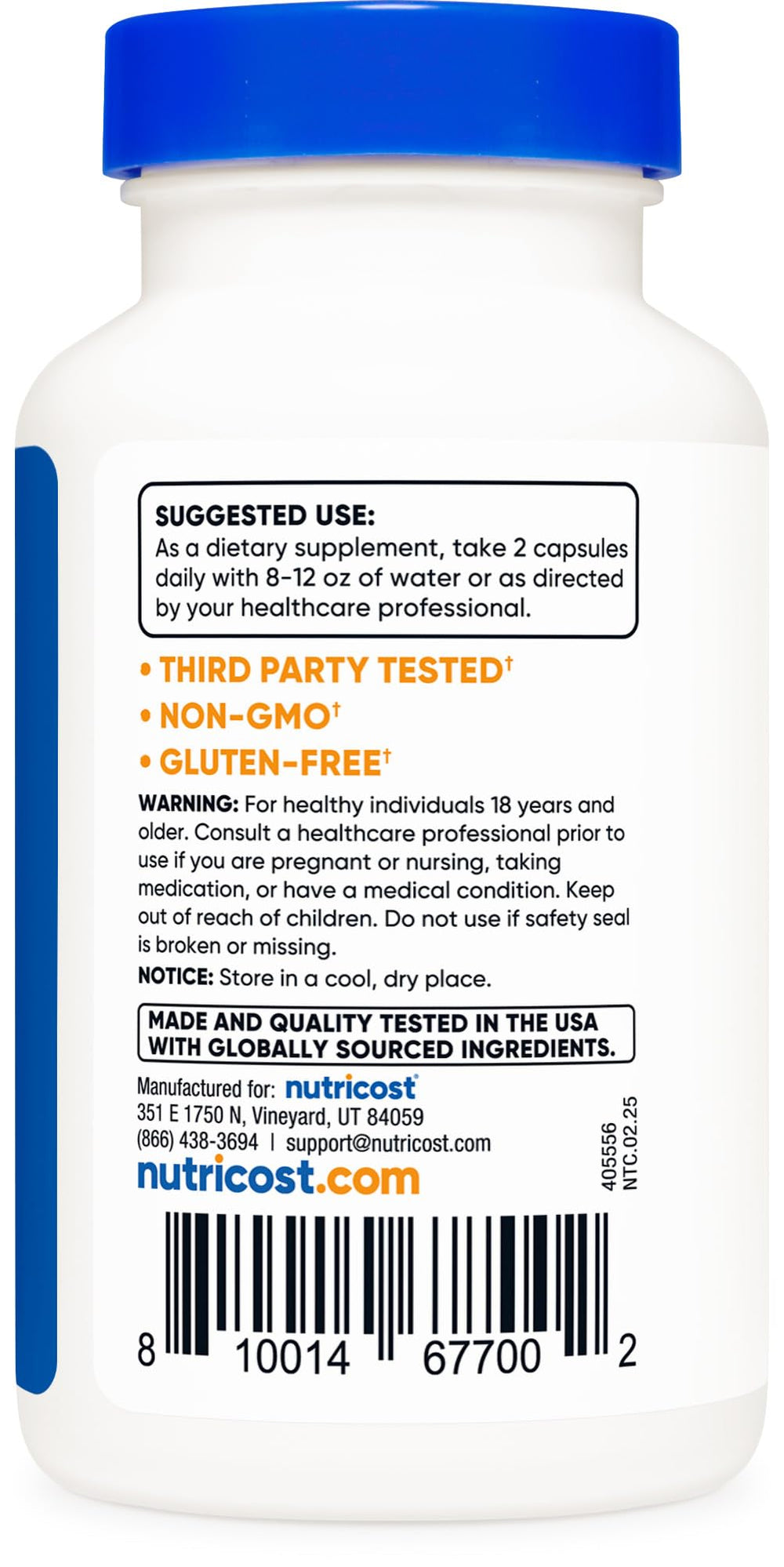 Nutricost PAU D'Arco manufacturing facility highlighting GMP quality.