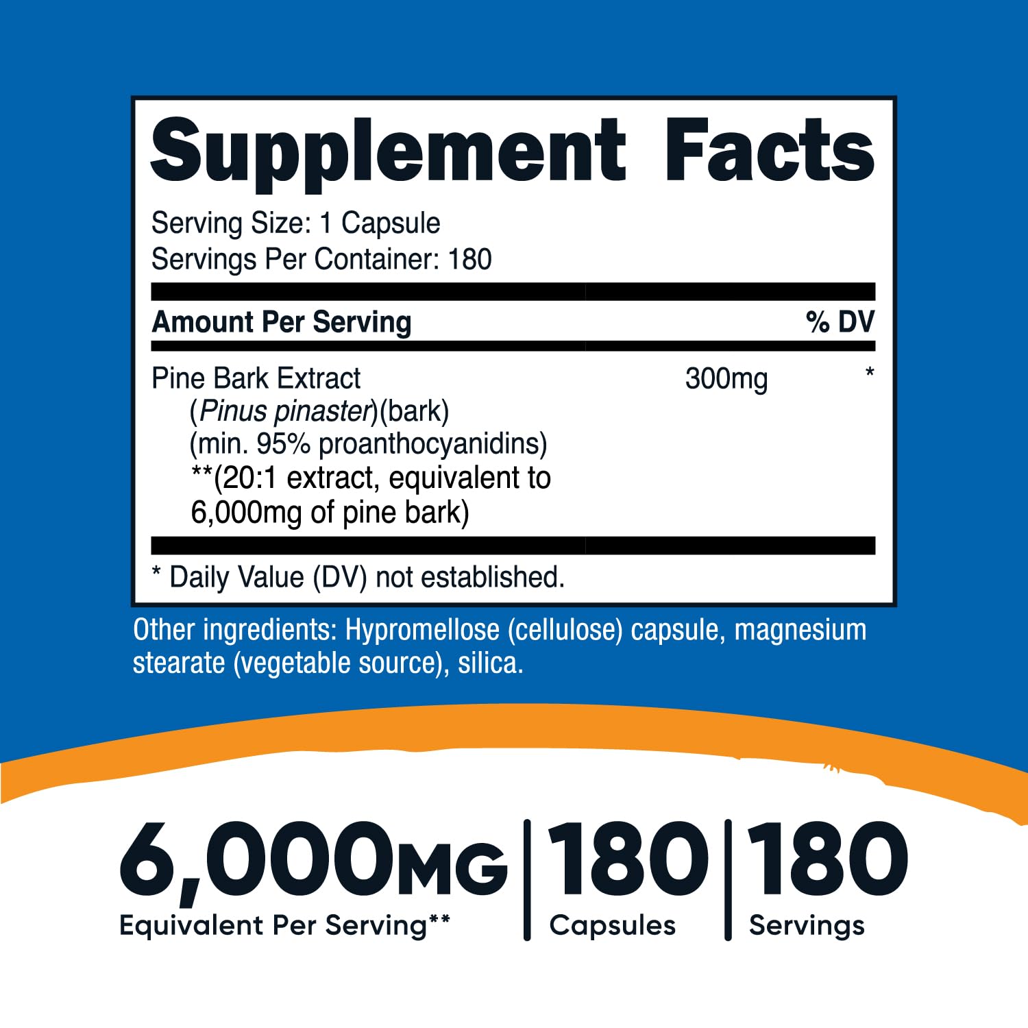 Nutricost Pine Bark Extract capsules ready for easy everyday supplementation