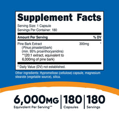 Nutricost Pine Bark Extract capsules ready for easy everyday supplementation