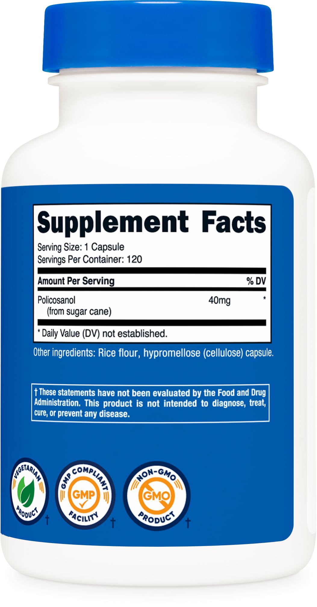 Nutricost Policosanol 40mg with water for a simple daily routine.