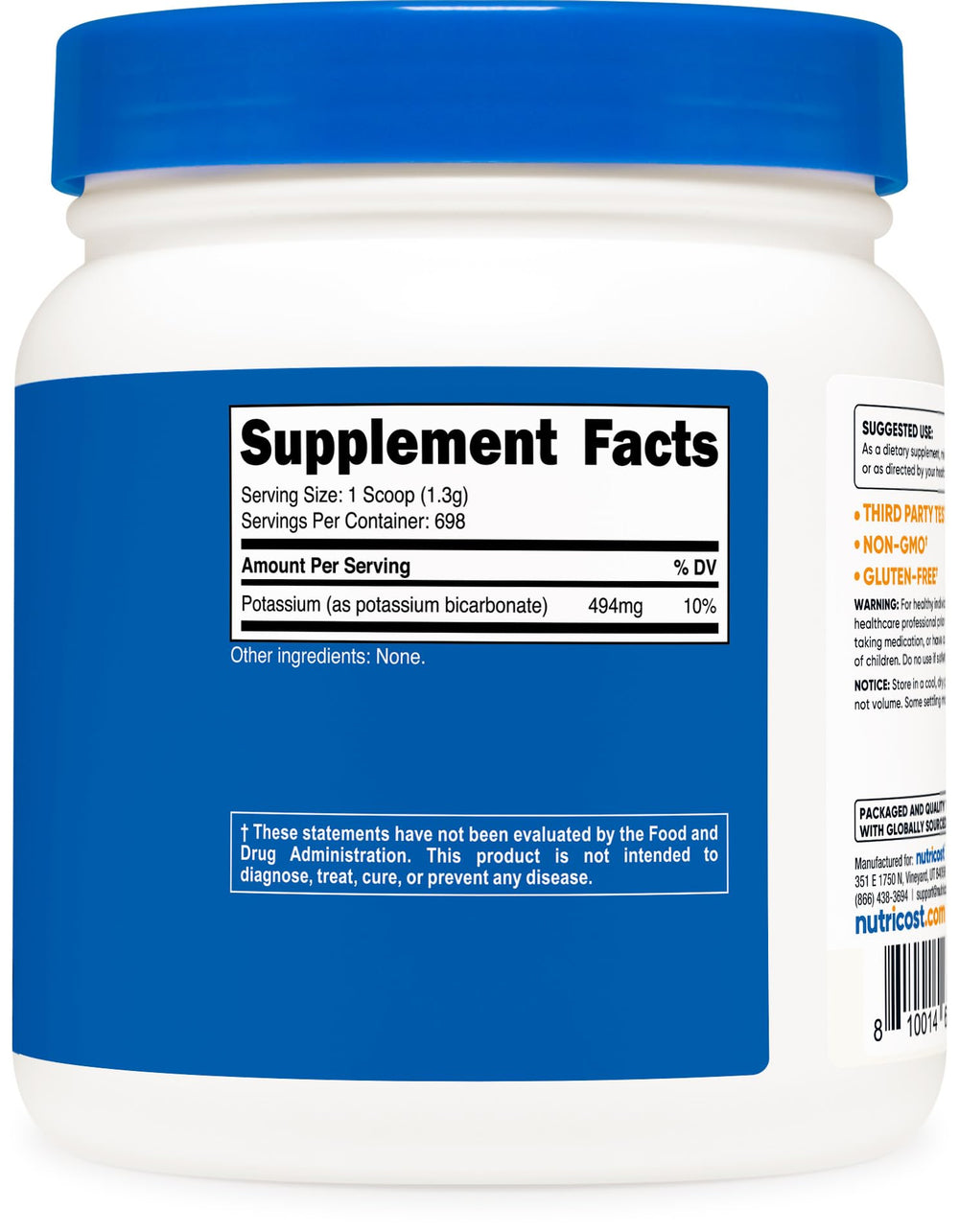 Powder ready to mix in kitchen for everyday recipes with Nutricost