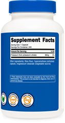 Nutricost Potassium Citrate box packaging highlights gluten-free, high-purity product.