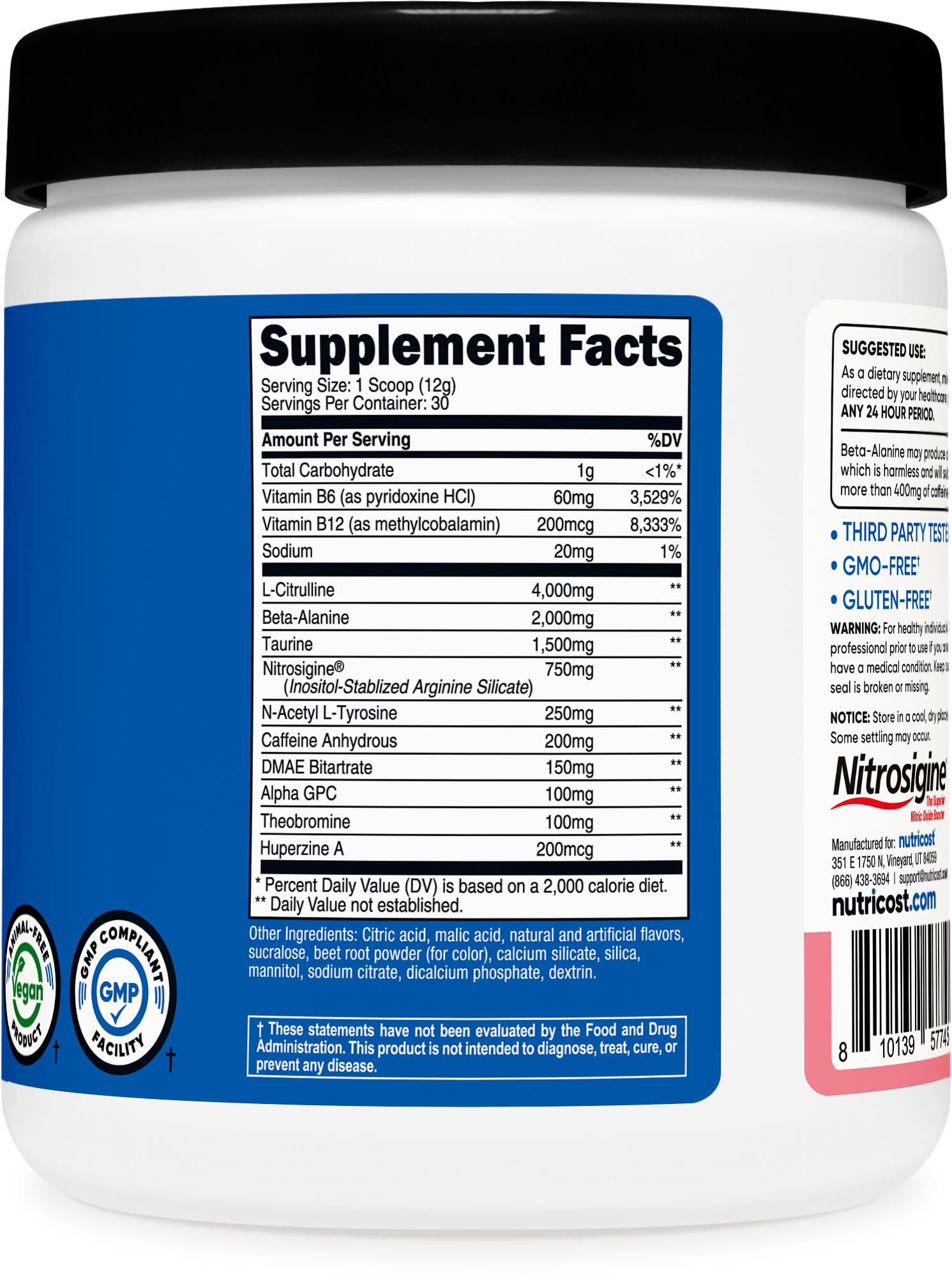 Nutricost Pre-Workout athlete training scene before a session.