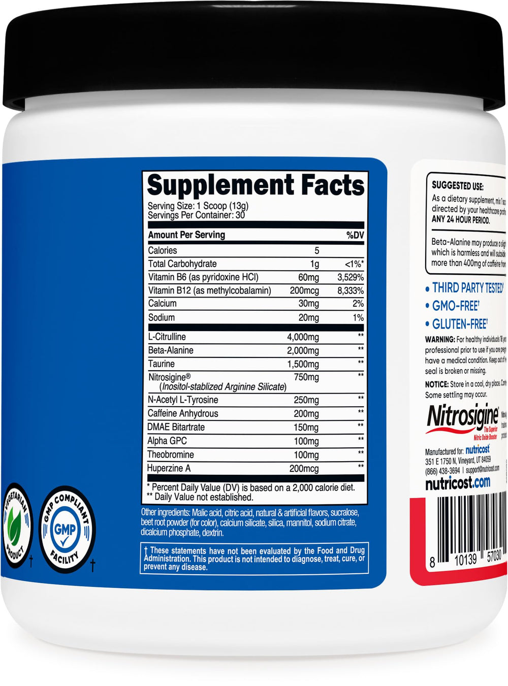 Nutricost Pre-Workout Complex gym-training context illustrates in-gym energy and focus.