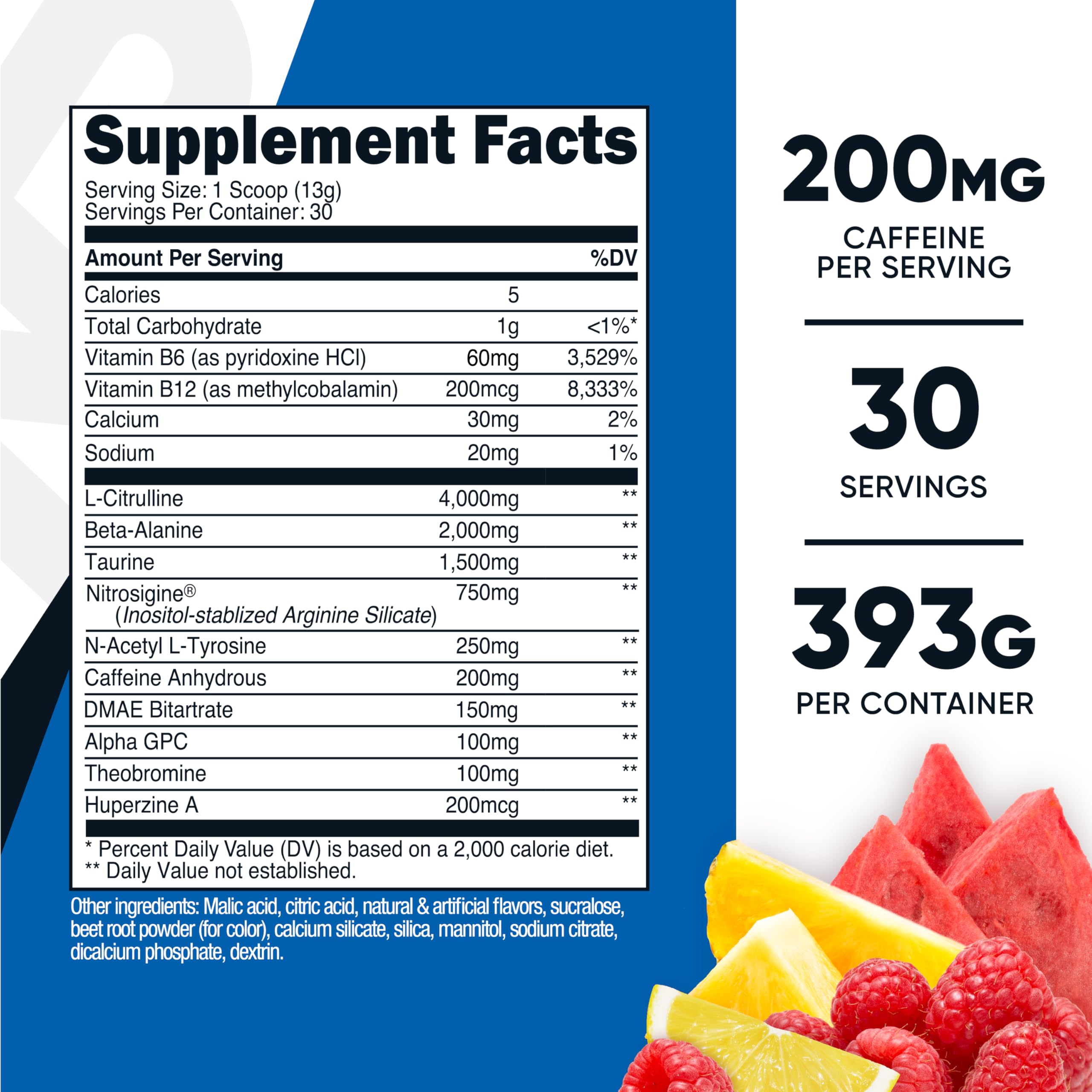 Nutricost Pre-Workout Complex scoop-measuring shows convenient serving and precise dosing.