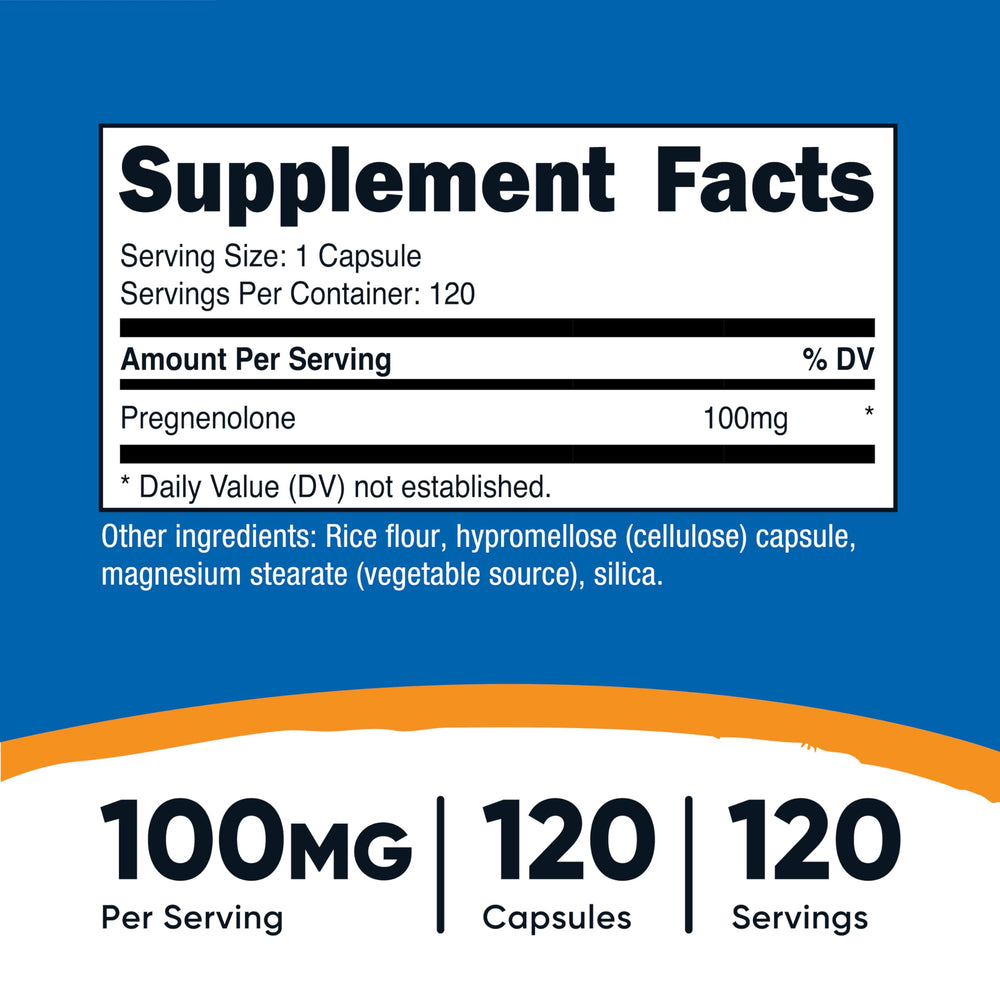 Nutricost Pregnenolone veggie capsules ready for daily use.