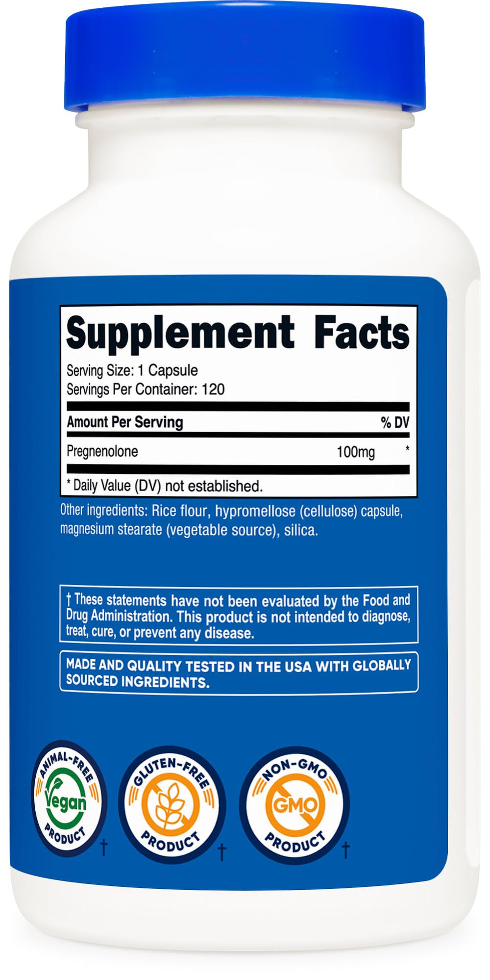 Nutricost third-party testing badge signaling quality standards.