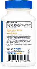 Label close-up confirms gluten-free, non-GMO formula and GMP certification