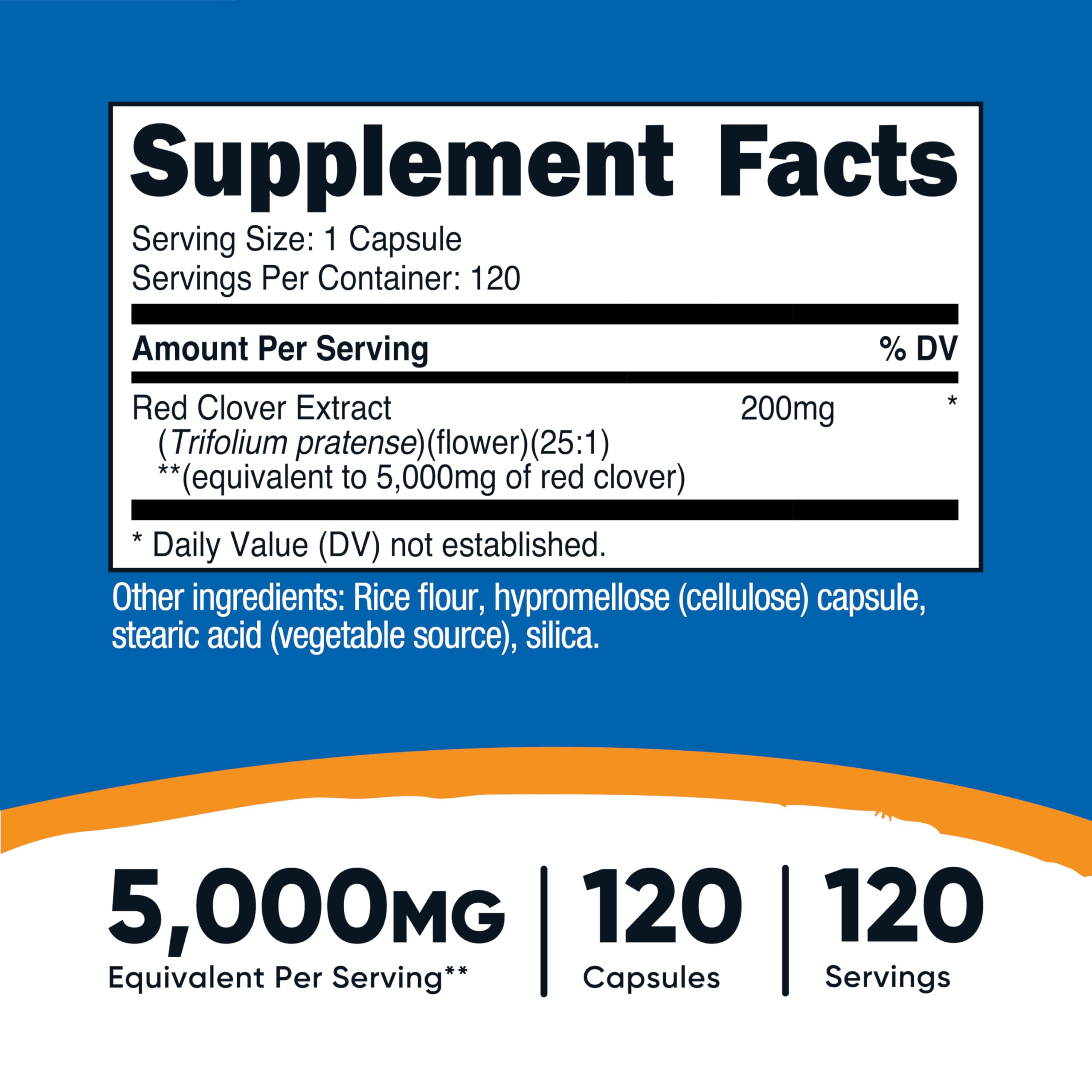 Nutricost red clover extract 25:1 capsule close-up shows potency