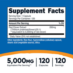 Nutricost red clover extract 25:1 capsule close-up shows potency
