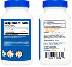 Nutricost Red Yeast Rice label on front of bottle.