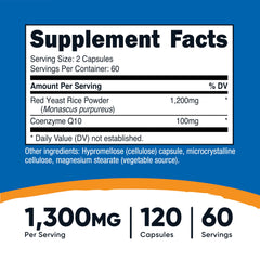 Nutricost red yeast rice capsules close-up