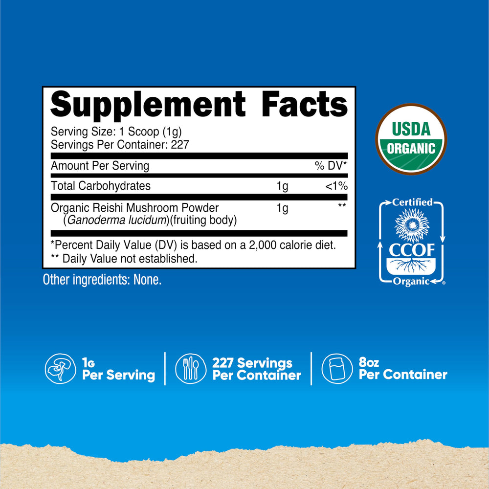Nutricost Reishi Powder scoop for precise daily serving