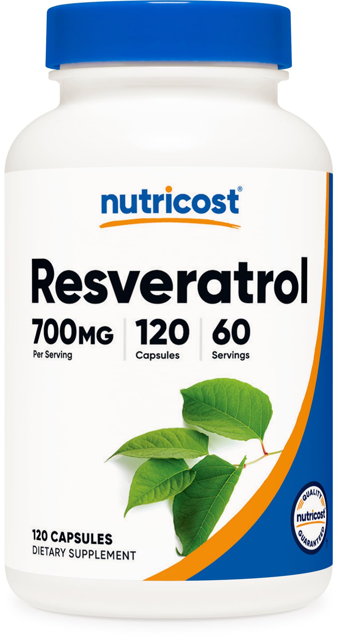 Nutricost Resveratrol 700mg bottle front for daily wellness exploration