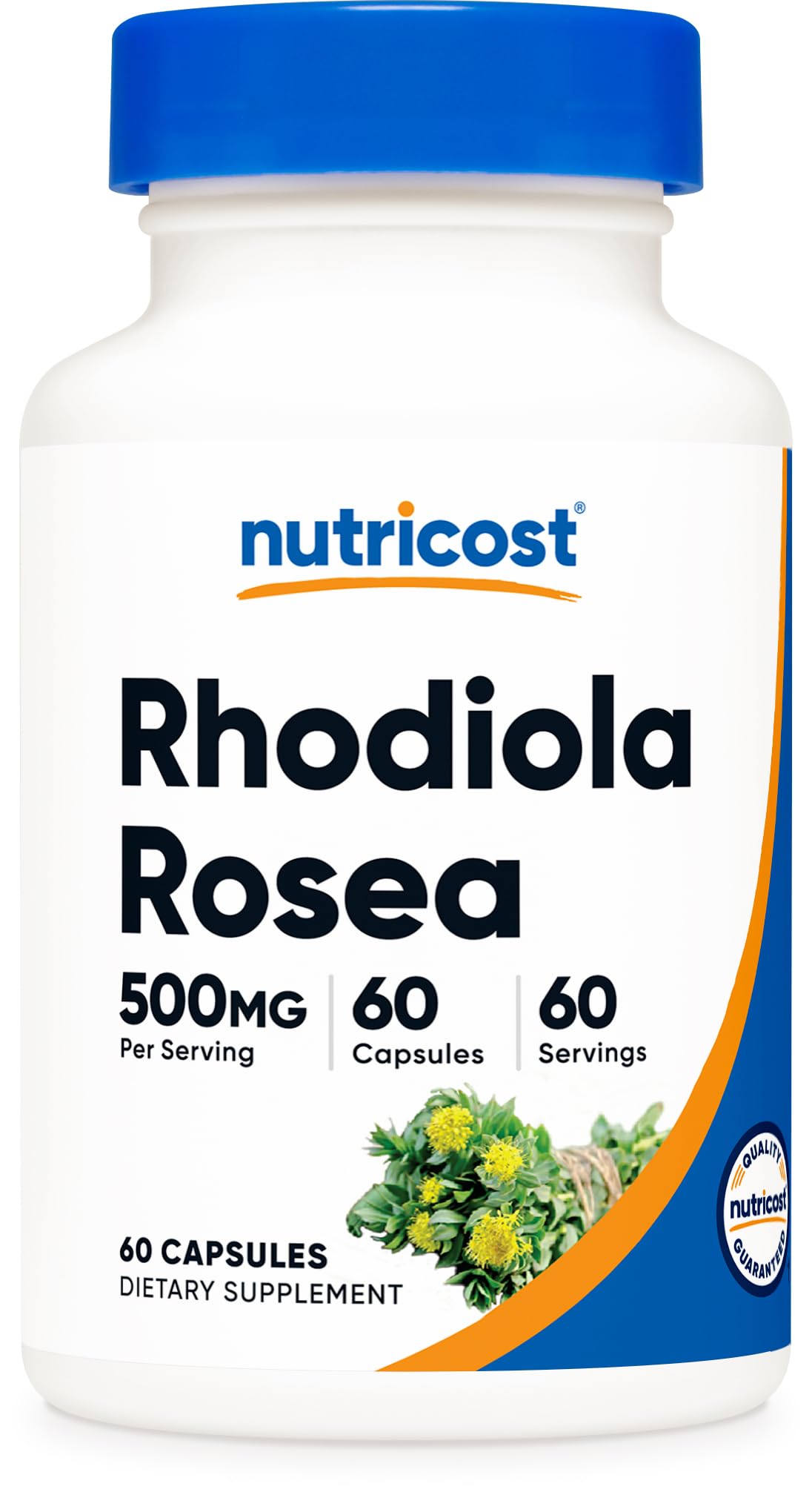 Nutricost Rhodiola Rosea bottle with 60 vegetarian capsules for daily use
