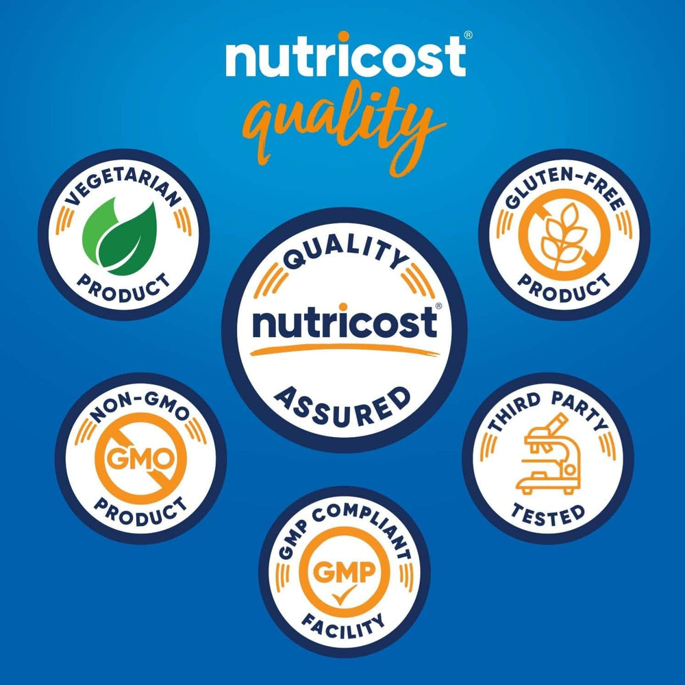 Cápsulas Nutricost de saúco negro, 575 mg para dosis diarias.