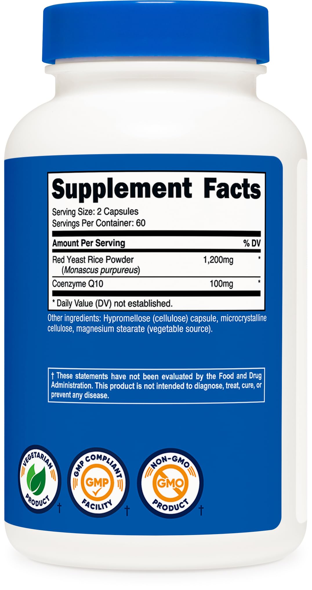 Nutricost serving of two capsules with a meal