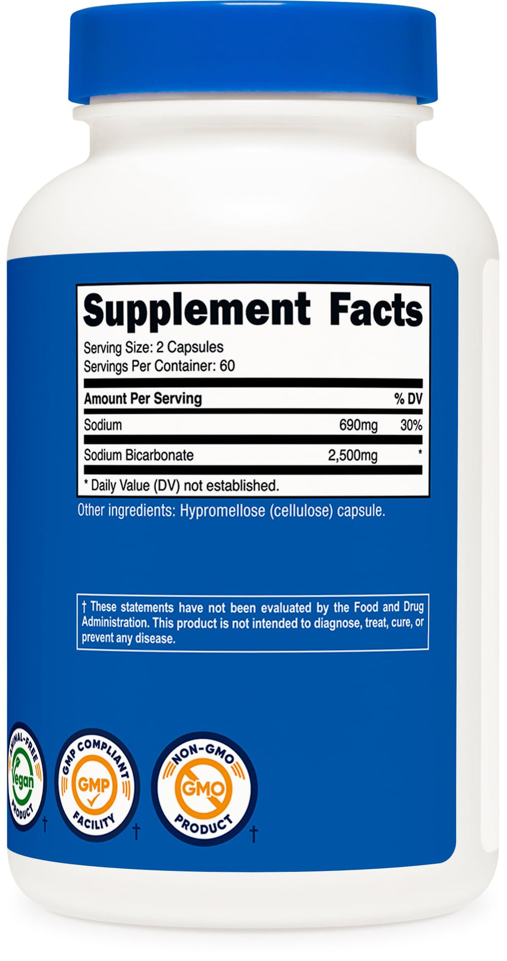 Nutricost Sodium Bicarbonate product box on kitchen counter for everyday routine