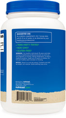 Nutricost spirulina powder being poured, convenient addition to beverages.