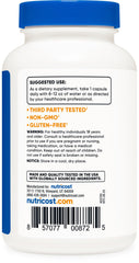 Nutricost St John's Wort capsules ingredients panel confirms non-GMO and gluten-free.