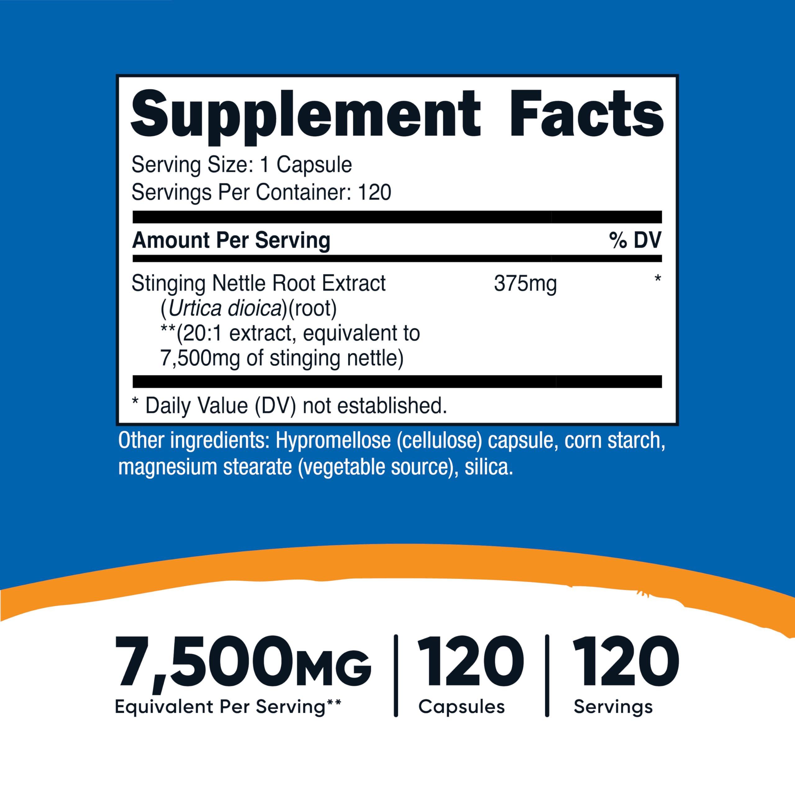Nutricost stinging nettle capsules ready for simple, once-daily dosing