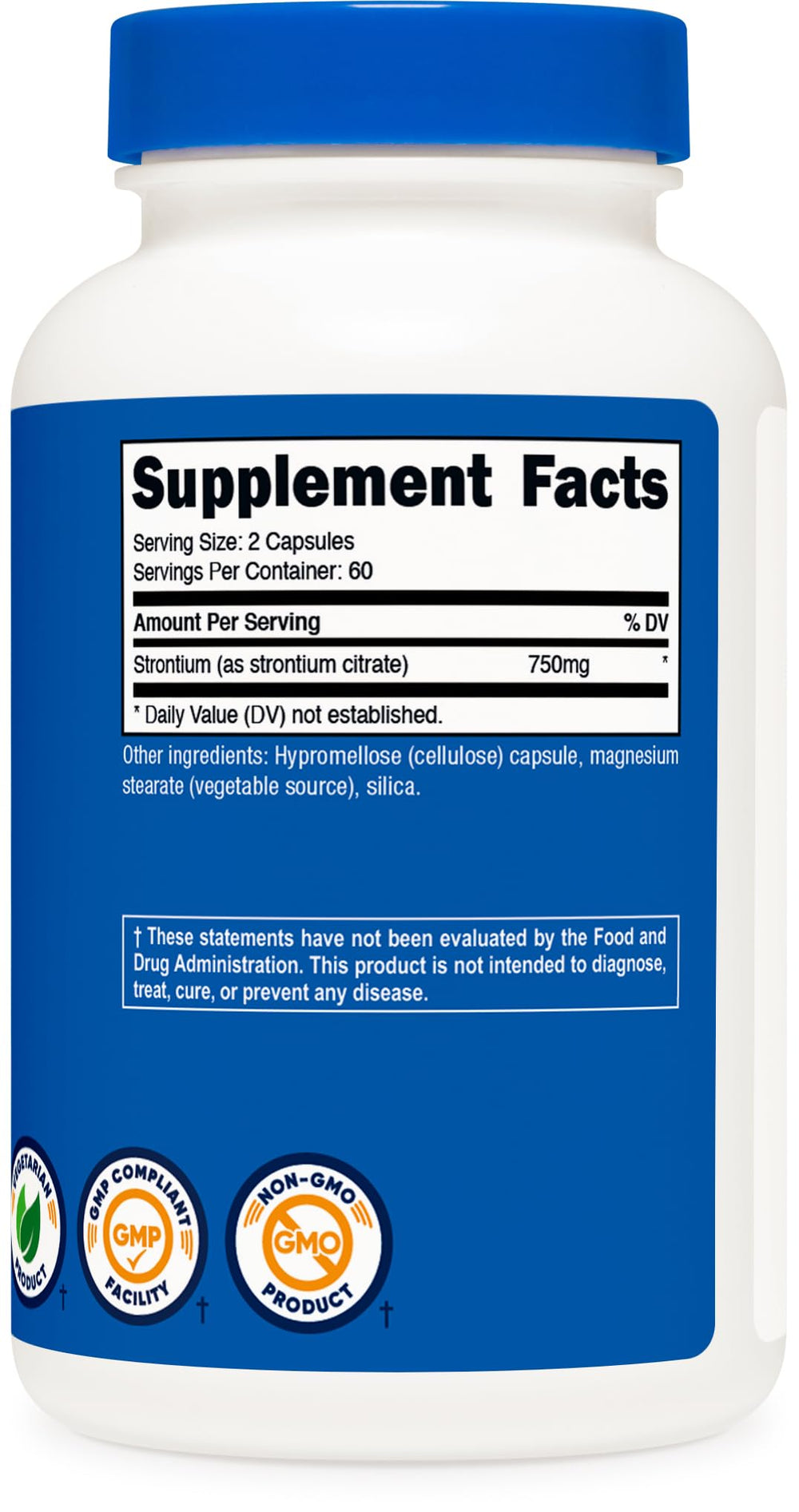 Nutricost Strontium Capsules facility photo indicating ISO-tested batches