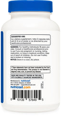 Nutricost Super Antioxidants bottle label view emphasizing quality certifications