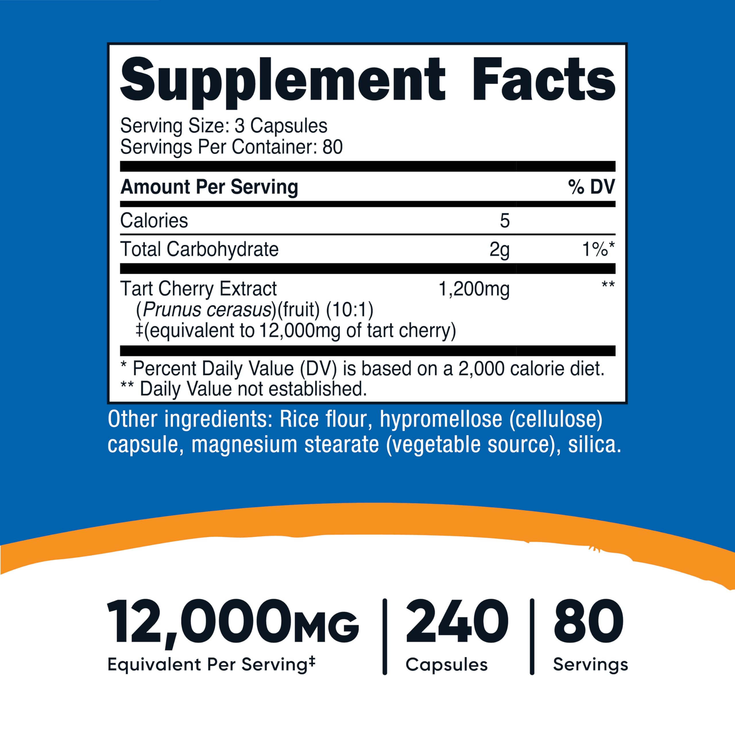 Nutricost Tart Cherry Extract capsules ready for vegan, gluten-free daily use