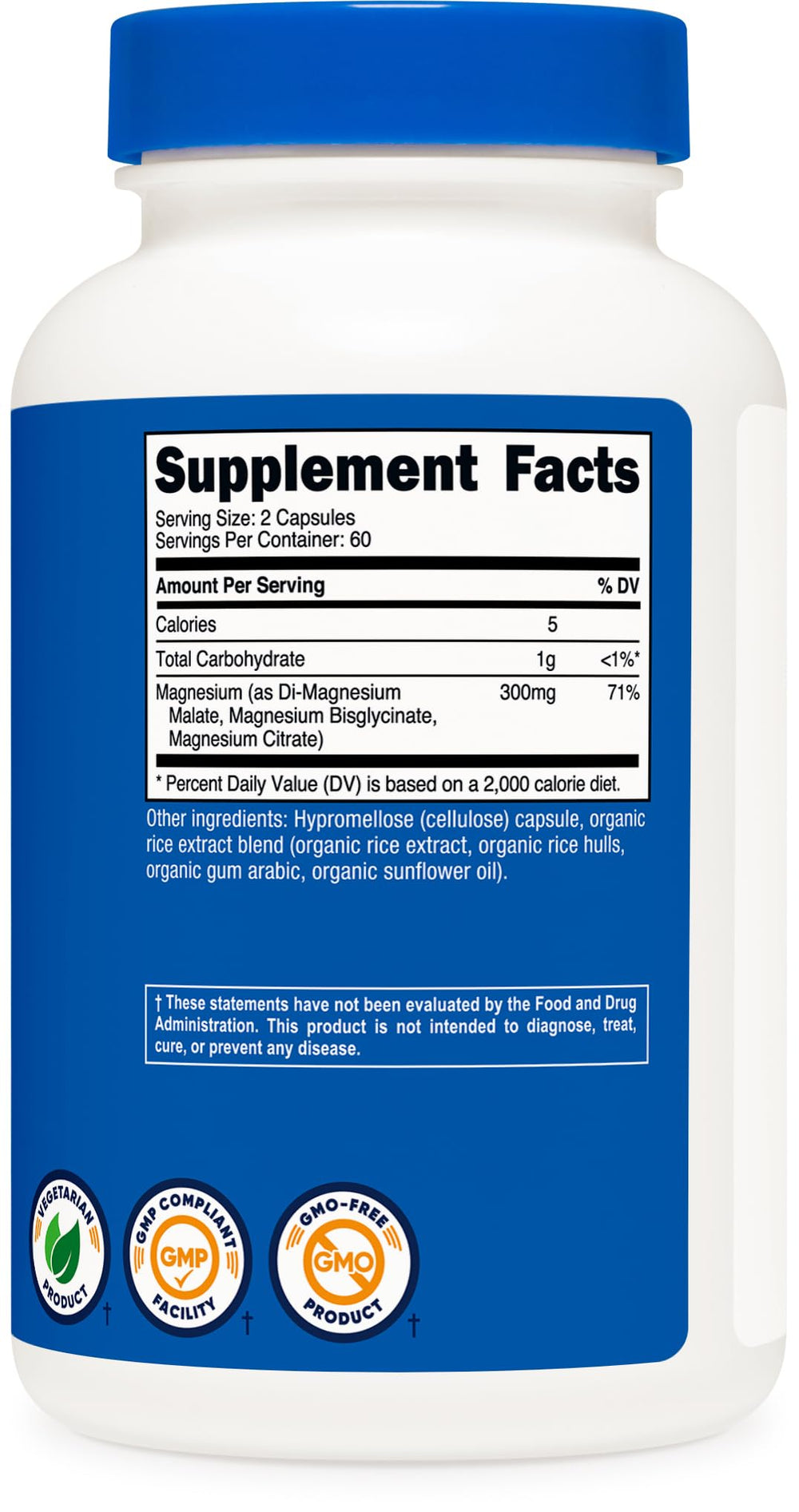 Nutricost Triple Magnesium Complex packaging with USA-made quality seal.