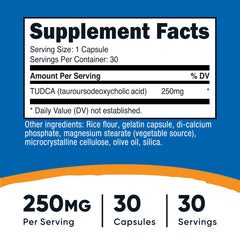 Nutricost Tudca capsule close-up highlighting easy daily intake