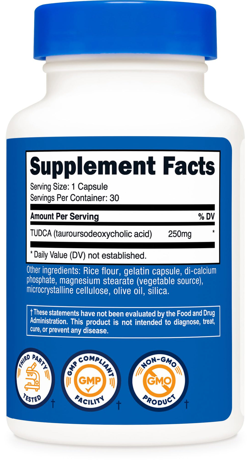 Nutricost Tudca facility image illustrating GMP and FDA registration