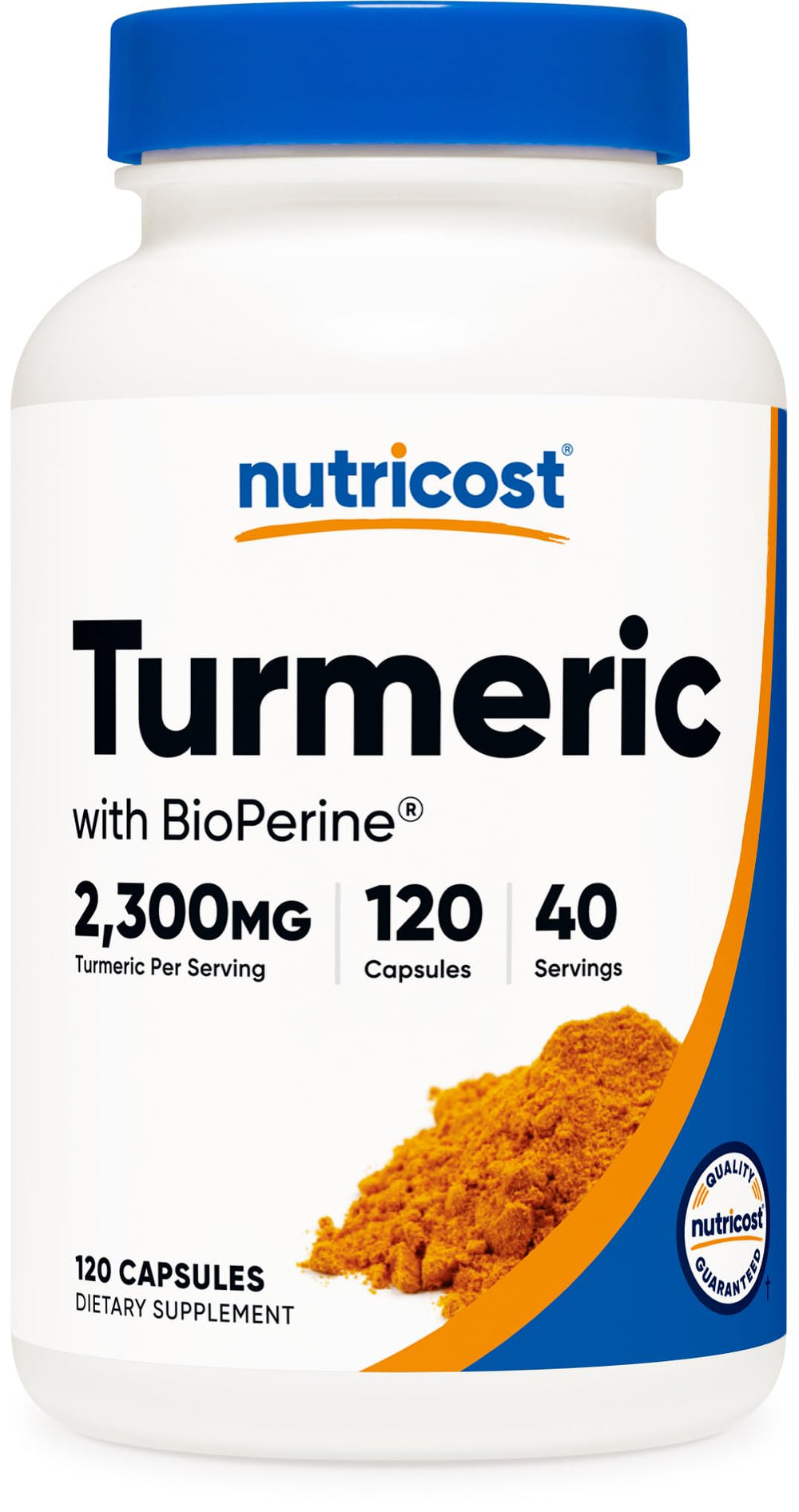 Nutricost turmeric curcumin bottle front highlighting high potency