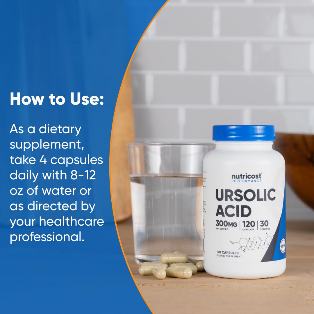 Nutricost Ursolic Acid pack of 2 bottles displayed for savings