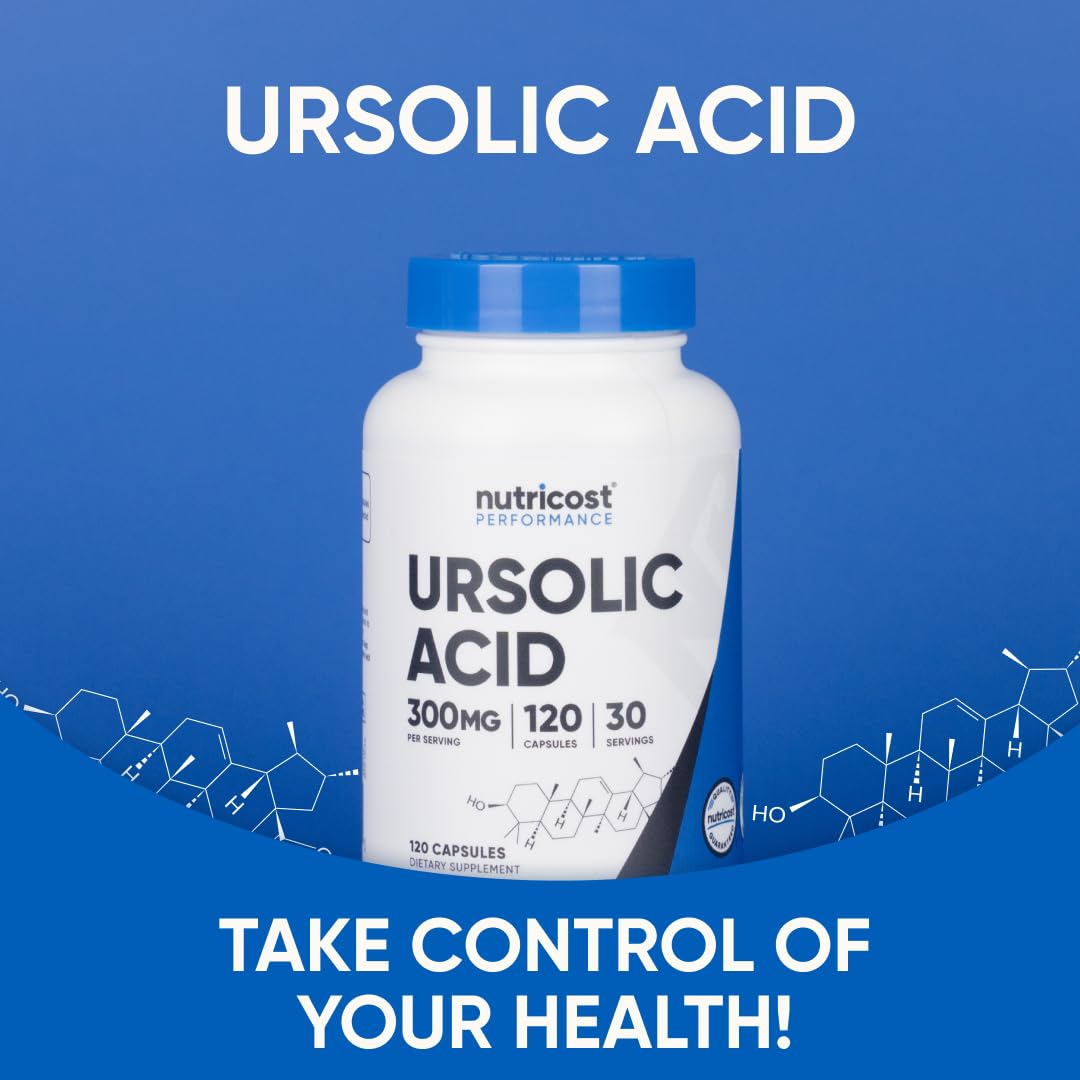 Nutricost Ursolic Acid vegetarian-friendly symbol on packaging