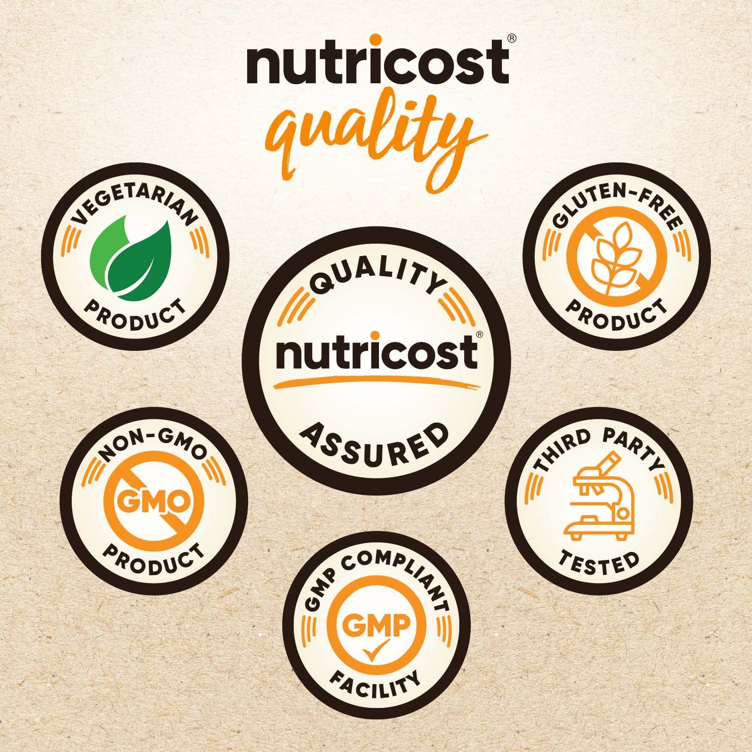 Nutricost USDA Organic seal on container signals trusted sourcing