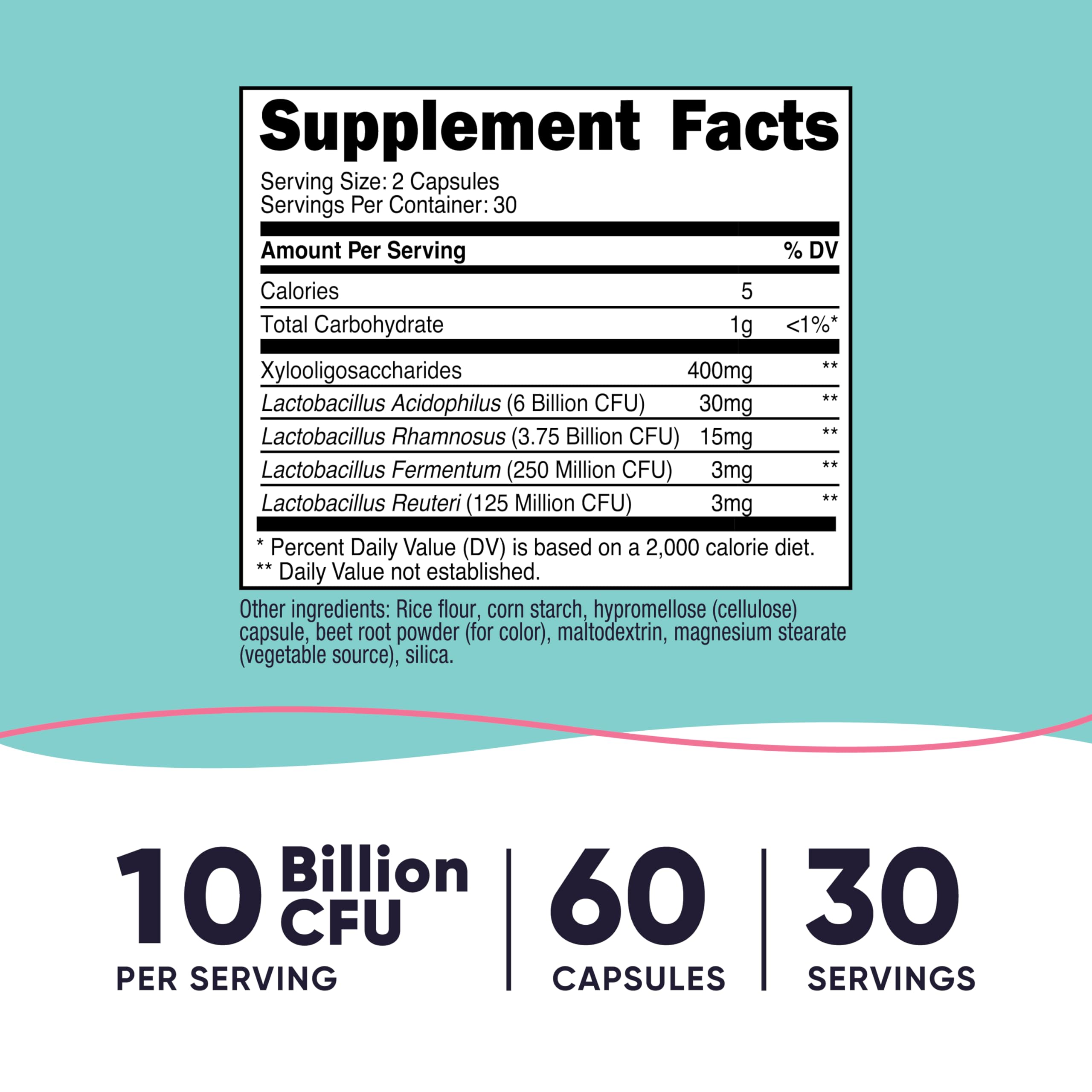 Nutricost vaginal probiotic capsules close-up highlights easy-to-take capsules for daily use.