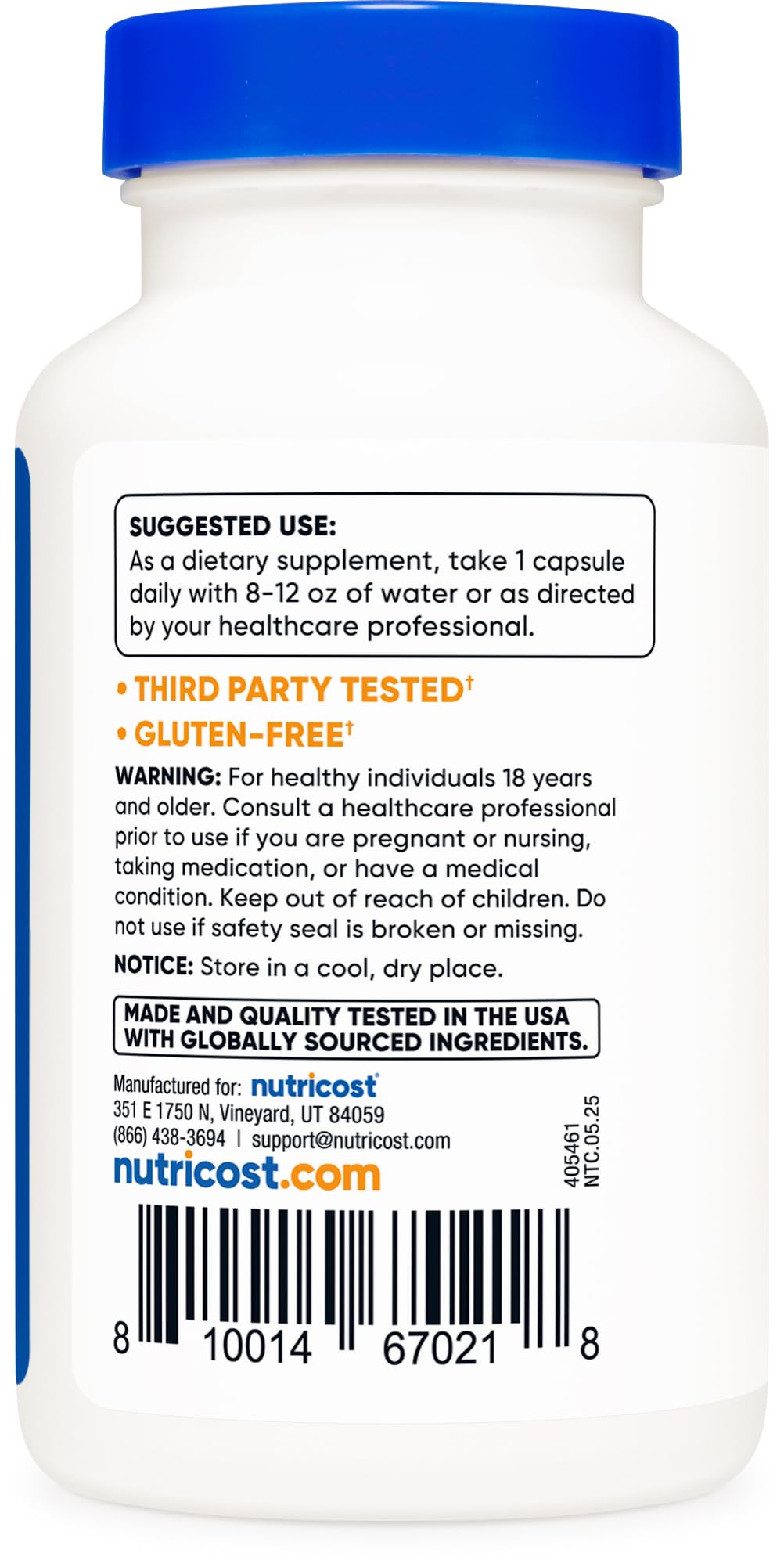 Nutricost product manufactured in GMP-compliant, FDA-registered facility.