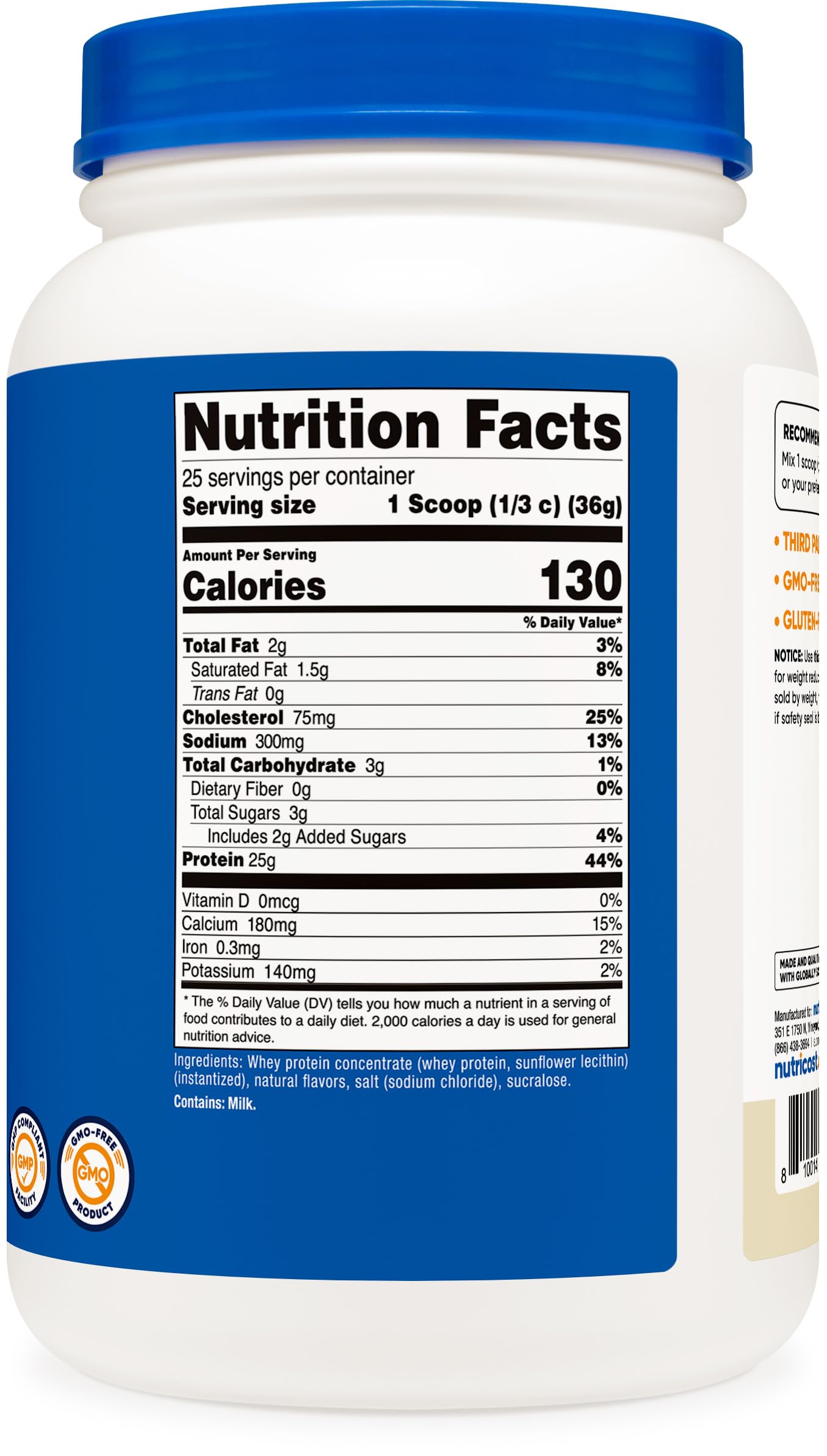 Nutricost Vanilla Whey Protein container used for a balanced protein routine.