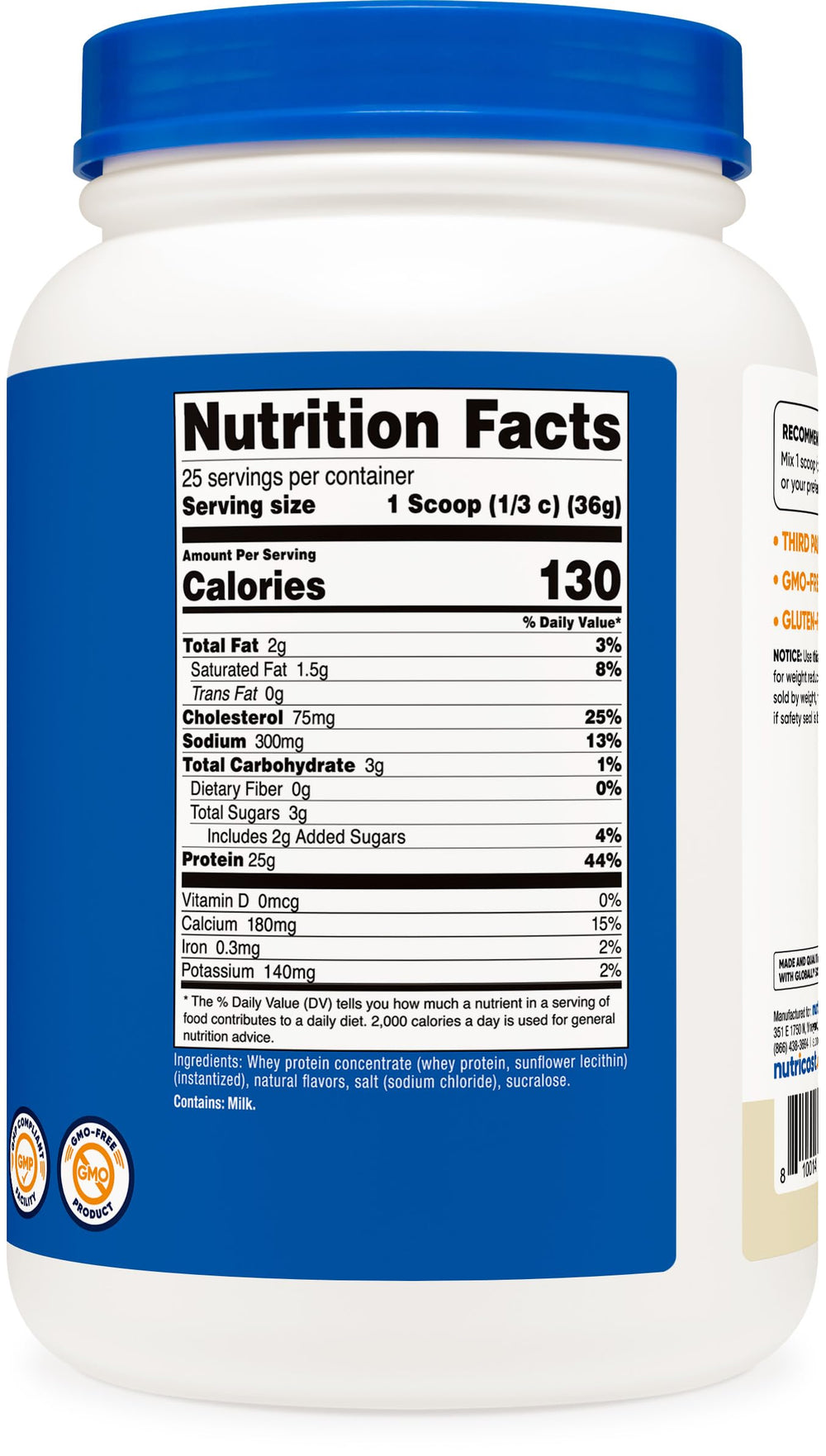 Nutricost Vanilla Whey Protein container used for a balanced protein routine.